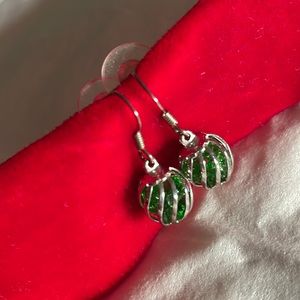 Recycled Green Glass Earrings